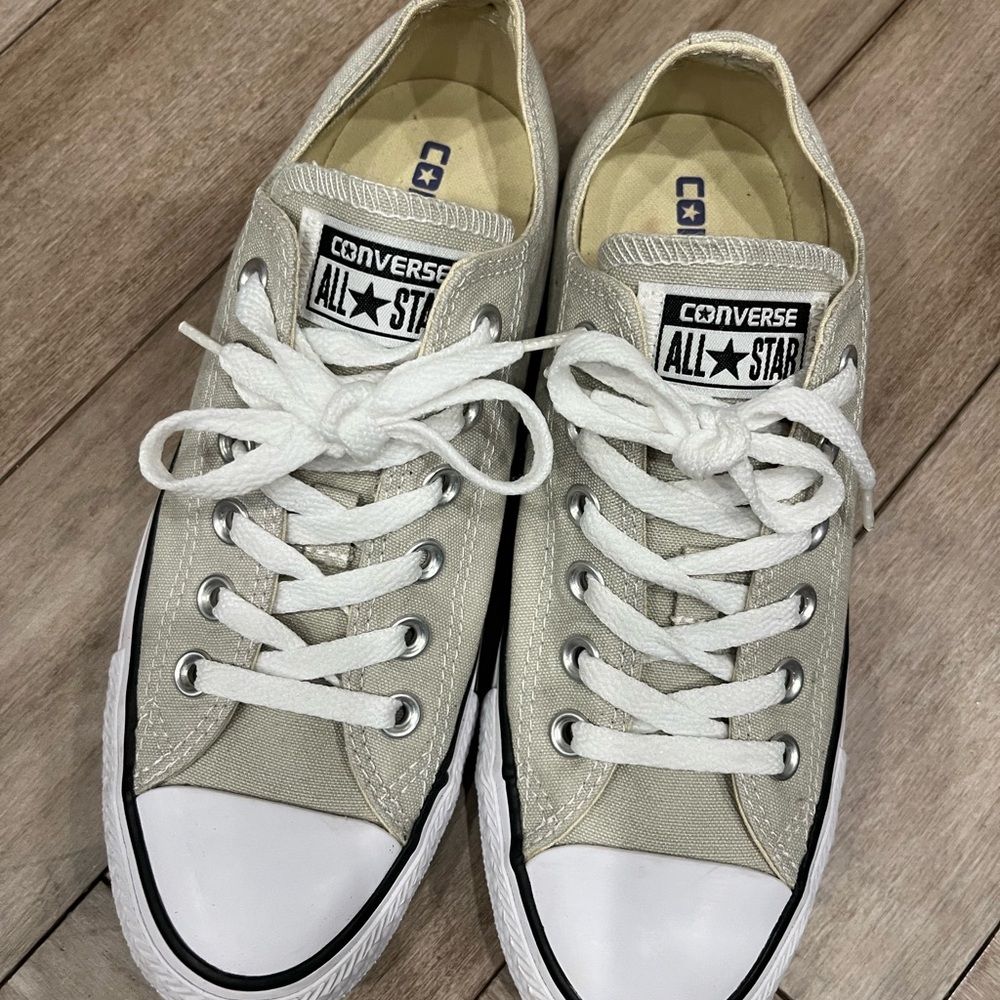 Converse Cream Canvas Sneakers